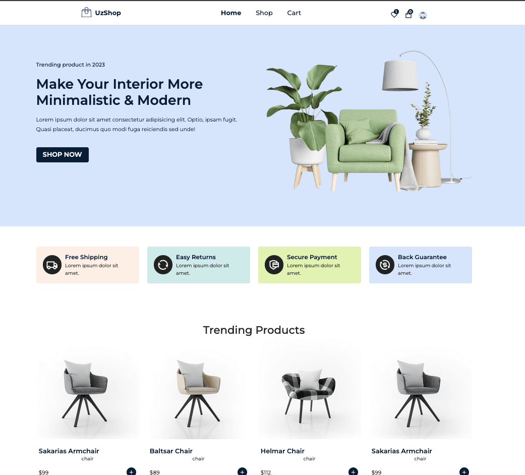 UzShop e-commerce